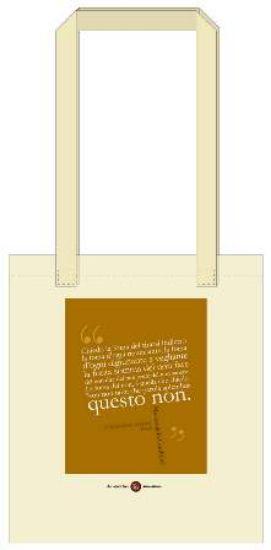 Immagine di SHOPPING BAG "CHIEDO LA FORZA DEL TIRARSI INDIETRO" DI MARIANGELA GUALTIERI
